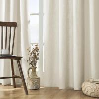 Conjunto De 1 Panel De Cortinas De Lino 84 Pulgadas Longitud En Color Blanco Claro Filtro De Luz Para Sala De Estar Y Dormitorio - details 0