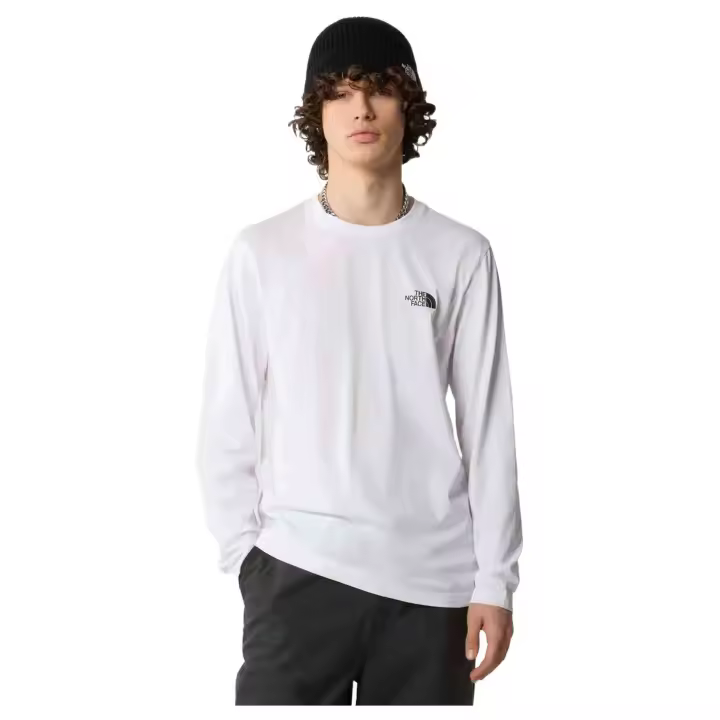 Camiseta de Manga Larga The North Face Simple Dome para hombre en color blanco - 1