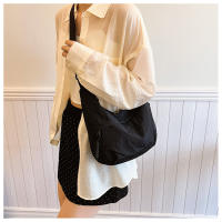 Bolso De Hombro De Gran Capacidad Estilo Casual Unisex Para Diario Comunicación Deportiva Y Tiempo Libre Material Principal Algodón Bolsa Redonda Suave Cierre De Cremallera - details 11
