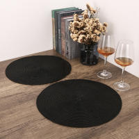 Juego De 6 Tapetes Redondos Tejidos Para Mesa De Comedor 34CM Antideslizantes Lavables Eco-amigables Para Navidad Y Halloween - details 6
