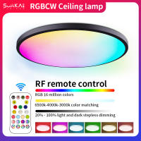 Lámpara de techo rgbcw a Todo Color Ajuste de color inteligente RF control remoto dormitorio Redondo lámpara de techo led - details 0