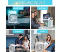 MAXHOME-Ventilador de aire acondicionado portátil, mini enfriador de aire evaporativo con luz LED de 7 colores,3 velocidades de viento,3 modos de pulverización,negro,azul y blanco - details 4