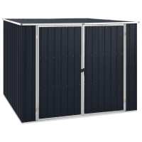 vidaXL Cobertizo de Jardín Acero Galvanizado 195x198x159 cm Casata Color Antracita,  Gris,  Marrón y mas - details 0