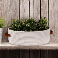 Cesta De Almacenamiento Oval Tejida Para Baño Organizador De Escritorio Multifuncional Porta Papel Toalla De Toilette Caja De Almacenamiento Para Juguetes - details 2