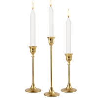Soporte Para Vela De Metal Dorado Vidisan Estilo Moderno Decoración Para Mesa De Café Comedor Bodas Navidad Y Halloween - details 0