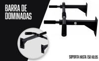 ManiBoom Barra Dominadas Pared MULTIFUNCIONAL Carga 150kg - Pull up Bar con Agujeros para Bandas TRX- Barra Fija para Calistenia, Entrenamiento en Casa, Gimnasia, Ejercicios Abdominales - details 4
