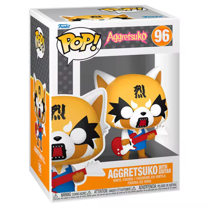 Figura Pop Aggretsuko - Aggretsuko With Guitar-Figura de Vinilo Coleccionable - Idea de Regalo- Mercancia Oficial - Juguetes para Niños y Adultos - Movies Fans - Muñeco para Coleccionistas y Exposición - 1