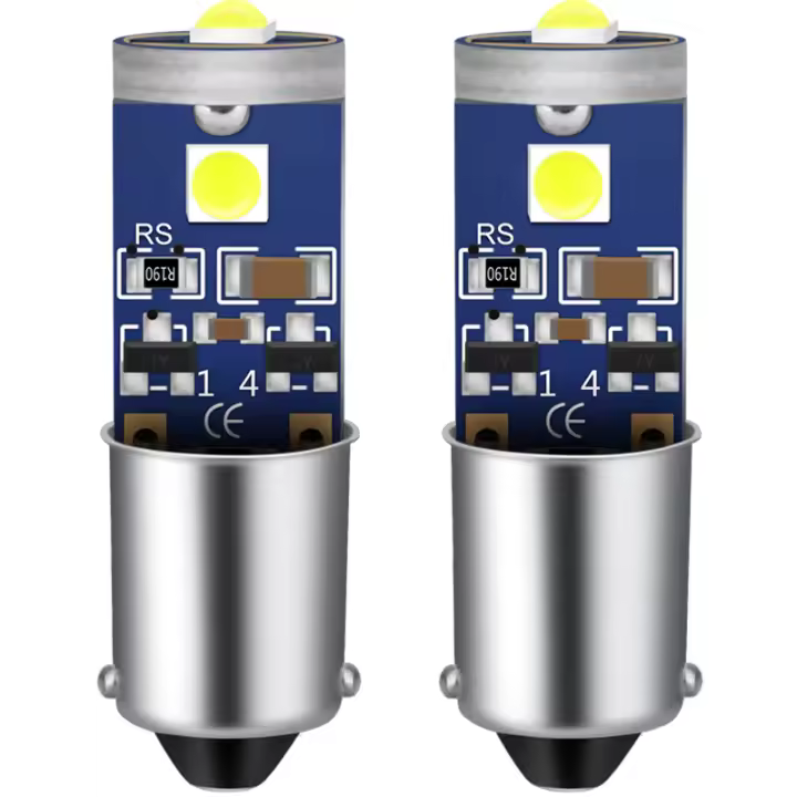 2Pcs BA9S LED Bombilla T4W Canbus Luz Interior De Coche Lámpara De Matrícula Lectura Doméstica 12V Blanco Rojo Amarillo Azul - 1