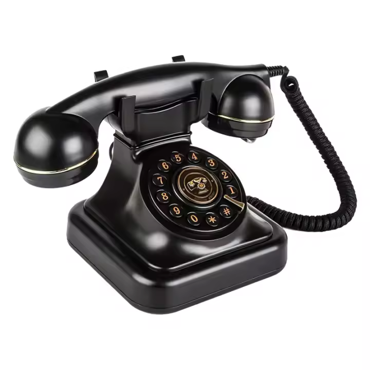 Teléfono Fijo Retro, teléfono fijo Vintage antiguo con campana de Metal clásica, teléfono Retro Para el hogar y la Oficina - 1