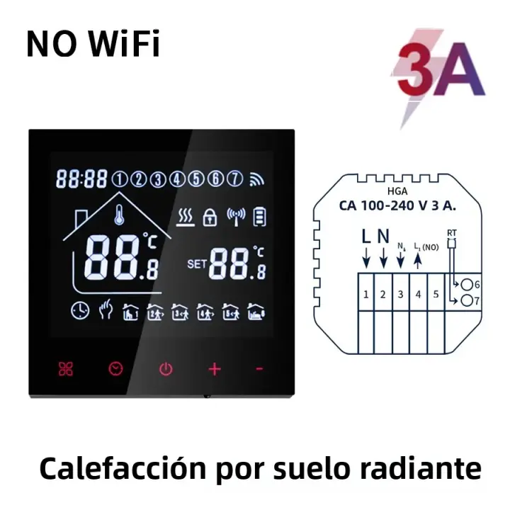 Termostato Inteligente WiFi Tuya Para Suelo Eléctrico Agua/Gás Boilero Temperatura RC Compatible Con Alexa Google Home Smart Life Yandex - 1