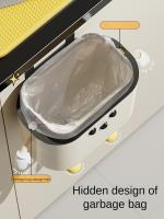 Bandeja De Cocina Montada En La Pared De 9L/12L En Color Crema Para Residuos Alimenticios Y Baño Con Tapa Sin Necesidad De Inclinarse Alta Apariencia - details 3
