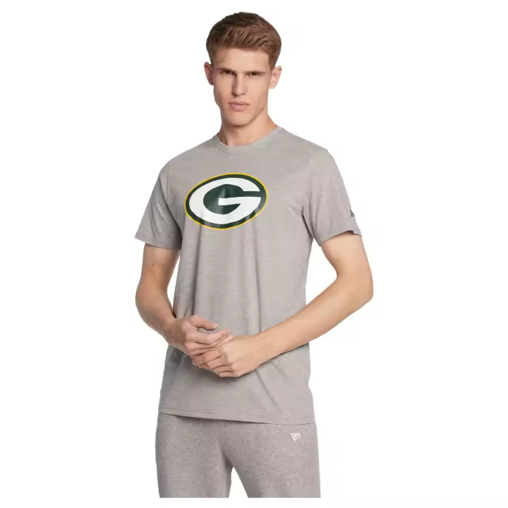 Camiseta de Manga Corta New Era Green Bay Packers para hombre en color gris - 1
