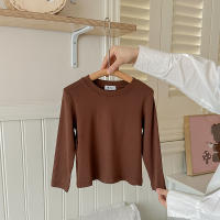 Camiseta De Algodón Para Niños Y Niñas Con Manga Larga En 9 Colores Estilo Casual Solido Base Coat Ropa De Ocio Unisex - details 23