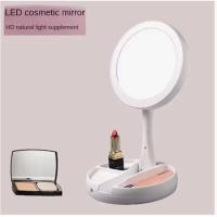 ZVD Espejo de maquillaje with Luz LED para escritorio, Espejo with increased de 1X 10X, USB or Baderías, Espejo plegable para Viajes - details 3
