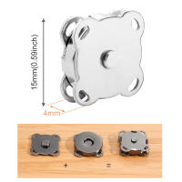 10 Sets De Botones Magnéticos De Metal Con Diseño De Flor De Cerezo Para Manualidades Y Artesanía Cierres De Trapecio Para Bolsos Y Ropa Accesorios DIY - details 2