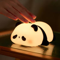 Luz Nocturna De Silicona En Forma De Panda Con Patas Muestrando La Luz Ideal Para Decoración De Habitaciones Regalos Para Niños Y Niñas - details 1