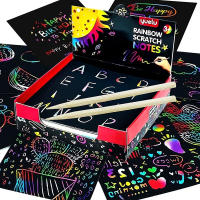 Papel De Arañar Arcoíris Holográfico Mini Tarjetas De Notas Para Arte Y Manualidades Regalo Para Niñas Y Niños Suministros Para Navidad - details 10