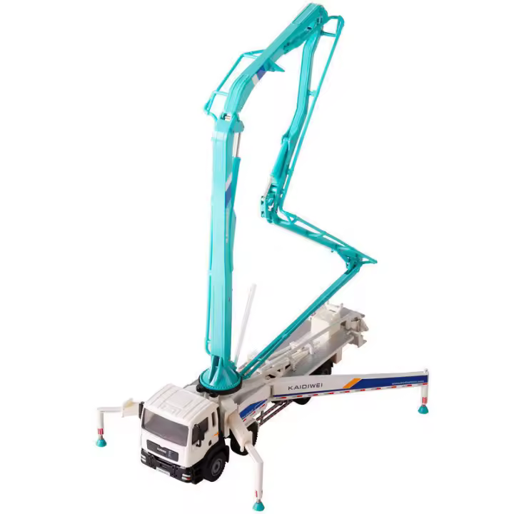 Camión De Bombeo De Hormigón Diecast 1:55 Vehículo De Construcción Simulación Alta Modelo De Coche Juguetes De Aleación Regalo De Cumpleaños Para Niños - 1