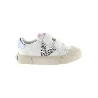 Zapatilla Niñas Victoria Tribus Tiras Efecto Piel BCO BRILLO - 1