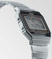 RELOJ CASIO VINTAGE ICONIC Digital Watch A700WE-1A correa de acero alarma cronografo y luz led A700WE-1A - details 1