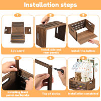 Cesta De Almacenamiento Para Bebé De Madera Con Manija Cesta De Regalo Multifuncional Para Niños Y Niñas Nuevos Padres Decoración De Baño Y Dormitorio - details 1