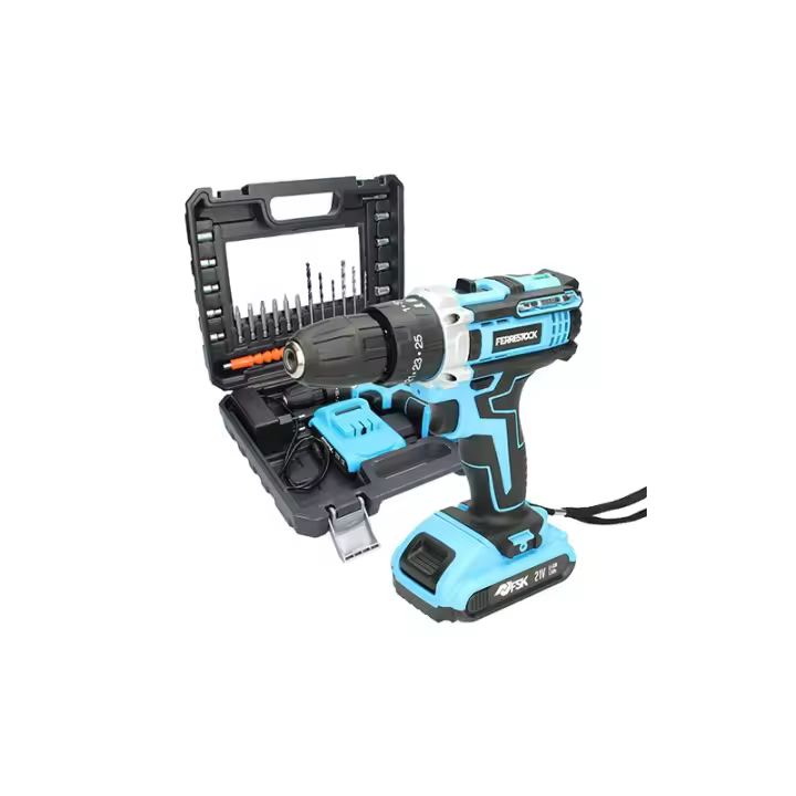 TALADRO PERCUTOR BATERIA 21V+25PIEZAS FSK - 1