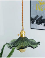 Lámpara Colgante De Vidrio Colorido LED Para Dormitorio Y Sala De Estar Estilo Art Decó Chandelier Colgante De Cobre Simple Para Bar Y Restaurantes - details 4
