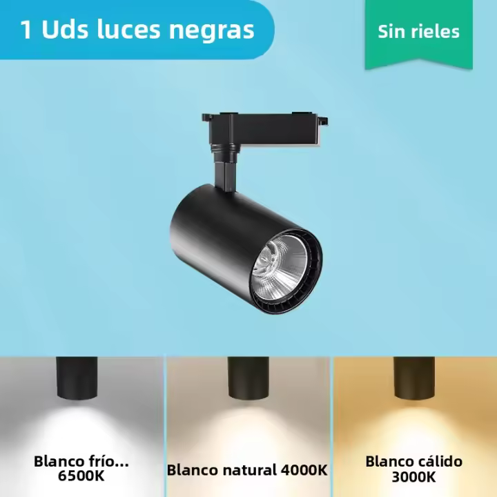 Iluminación De Track LED Completa COB Para Tienda De Ropa Y Hogar Spot Luz De Techo Con Enchufe 110-265V Fijación Por Montaje - 1