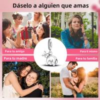 Encanto De Colgante De Árbol De Familia Platinado En Plata Para Pulsera De Bangle Y Collar DIY Regalo Con Doble Vuelo Aéreo - details 77