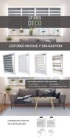 STORESDECO Estor Noche y Día Easyfix para Ventanas Abatibles, Alta Privacidad y Fácil instalación, Estores enrollables con Doble Tejido. Estores sin Taladrar para Ventanas y Puertas. - details 0