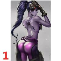 Póster De Anime Overwatch Widowmaker Arte De Pared Para Sala De Estar Decoración De Casa Material De Lienzo Sin Marco - details 1