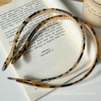 Diadema Dorada Para Mujeres De South Korea Estilo Francés Retro Con Impresión De Leopardo Accesorio Para Decorar Outdoor Todo El Año Material De Acetato - details 4