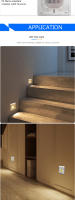 Lámpara De Pared Revestida Con Sensor De Movimiento LED Para Escaleras Y Pasillos Luz De Peldaño AC85-265V Moderna Y Eficiente - details 4