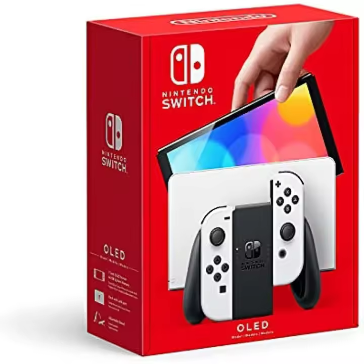 Consola Nintendo Switch OLED Blanca -  (modelo OLED)incluye una pantalla de 7 pulgadas con un marco más fino - 1