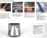 Secador de pelo profesional iónico, sin aspas, potente y silencioso, Display LED, Motor Digital Brushless de Alta Velocidad 110,000 RPM, Ligero, Accesorio Magnético, Super hay dryer - details 4