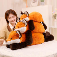 Almohada De Peluche Suave De 45-70cm En Forma De Animal Lười Gato Zorro Cocodrilo Regalo De Cumpleaños Para Niño Y Niña Rellena Con Poliéster - details 9