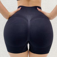 Shorts De Verano Para Mujer Cintura Alta Yoga Workout Leggings Scrunch Butt Elastic Casual Deporte Fitness Sin Costuras - details 12