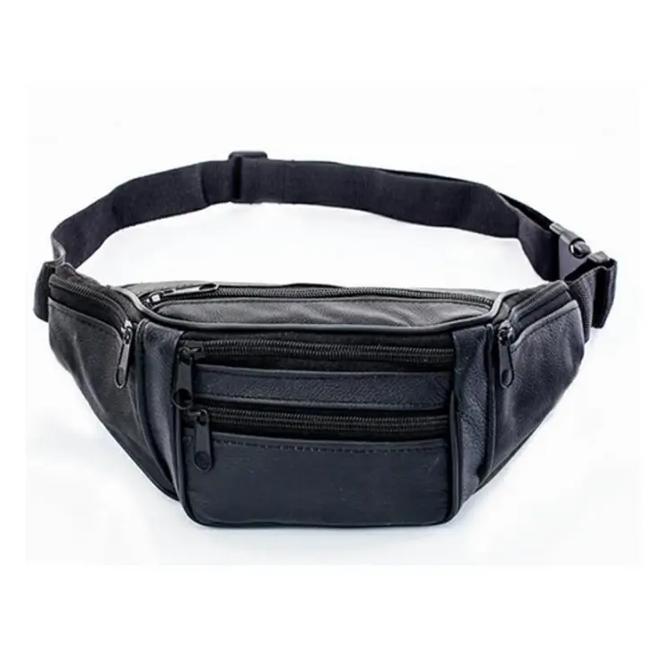 Bolsa De Pierna Impermeable PU Para Hombres Bolsa De Cintura Para Viaje Y Motocicleta Estilo Casual Monedero Transversal - 1
