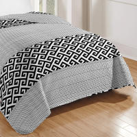 Vivid Torral by El Jinete Hogar - Colcha Bouti Verano Versa Gris Estampada Reversible (No Incluye Fundas De Cojines) Poliéster, Fresquita, Transpirable, Diseño, Primavera, Verano - details 1
