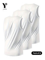 Chaleco Deportivo Para Hombre Blanco Talla S M L Elegante Cuello Redondo Transpirable Fibra Elástica Suave Para Primavera Verano Otoño - details 2
