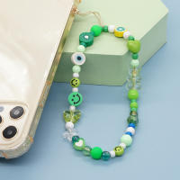 Go2bohoDiy Collar De Bola De Letras De Amor Y Sonrisa Accesorio De Joyería Lindo Cadena De Teléfono Para Fiesta Casual/Sporty Compatible Con Todas - details 5