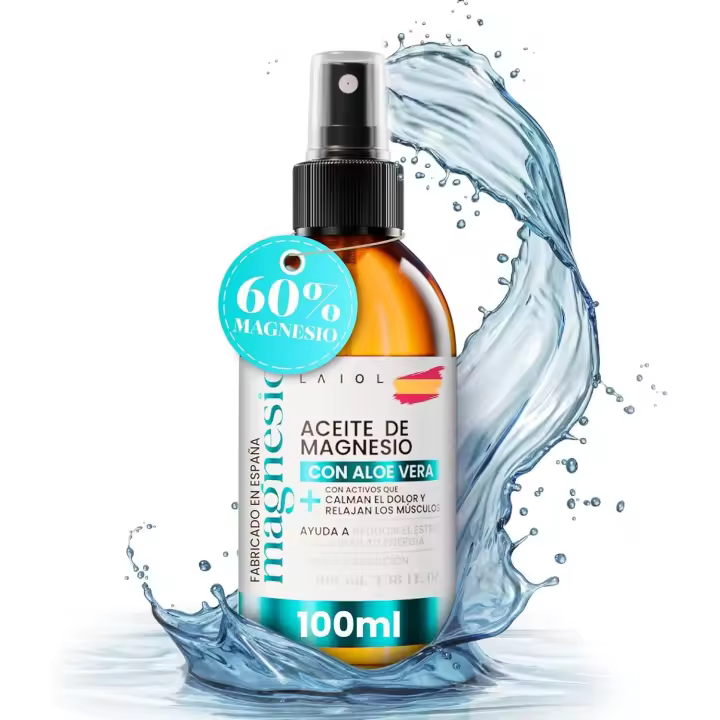 LAIOL Aceite de Magnesio Spray – Relajante Muscular y Calmante Pies Cansados - Agua de Magnesio Natural para Niños y Adultos - Spray Magnesio Dormir - 1