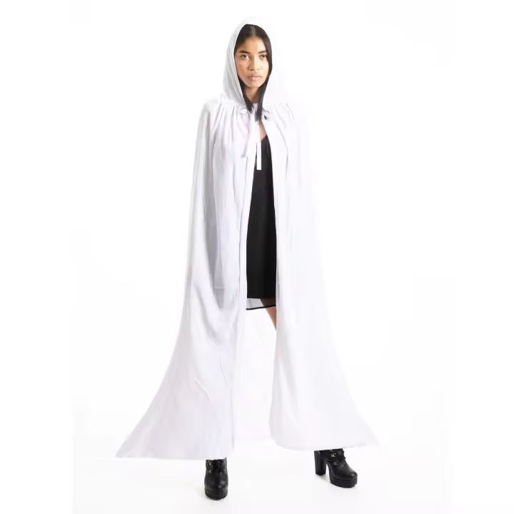Largo Capa con Capucha Terciopelo Disfraz de Vampiro Halloween Capa Medieval Disfraz para Fiesta de Carnaval y Halloween - Capa Disfraz Adulto para Unisex Mujer y Hombre, Color Blanco,Verde,Negro,Rojo,Rojo oscuro,Morada,tamaño 135cm/150cm/170cm - 1