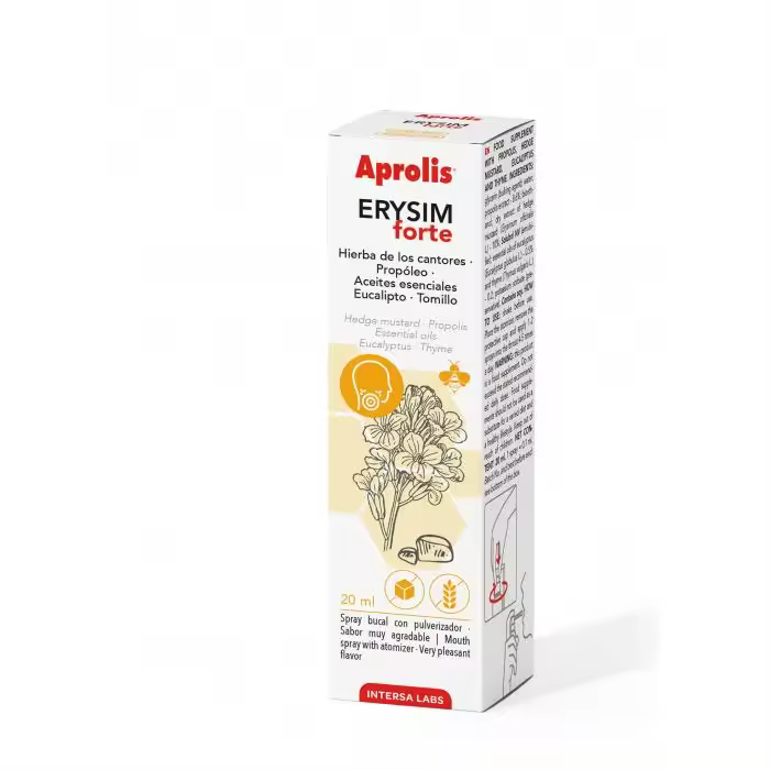 INTERSA Aprolis Erysim Spray Forte - Fortalece y Protege la Garganta y Vías Respiratorias - Medicina Tradicional para la Inmunidad - 1