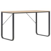 vidaXL Escritorio para ordenador color roble y negro 120x60x73 cm - details 1