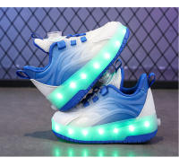 Zapatillas LED Para Niños Y Niñas Zapatos Deportivos Con Luces USB Cargables Para Outdoor Parkour Y Patinaje En Roller Talla True Fit Material Superior De Tela Y Suela EVA - details 16
