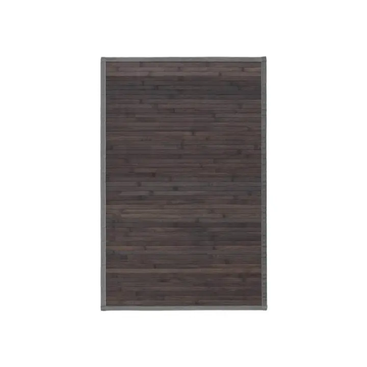 Dcasa Alfombra pasillera de bambú gris de 60 x 90 cm - 1
