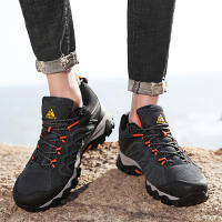Zapatos De Senderismo De Cuero HIKEUP De Alta Calidad Duraderos Para Hombres Deportes Al Aire Libre Trekk Ing Subida Caza Zapatillas Respirables Talla True - details 5