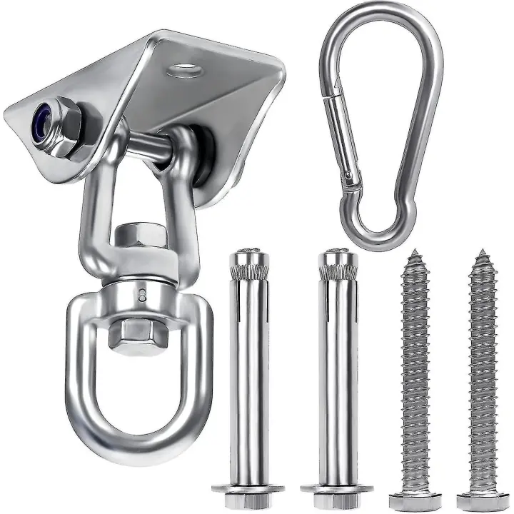 Gancho de techo resistant para Colgar-Gancho giratorio de Maple inoxidable de 360 Grados with tornillos - Carga de 400 kg - 1
