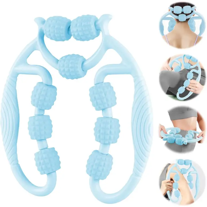 Hermosos rodillos de masaje para Piernes, artefactos de masaje con Anillo y abrazadera para pantorillas, rodillos de espuma, rodillos de espuma para yoga, fitness y relajación,Rodillo de Masaje Muscular de 360 ° - 1